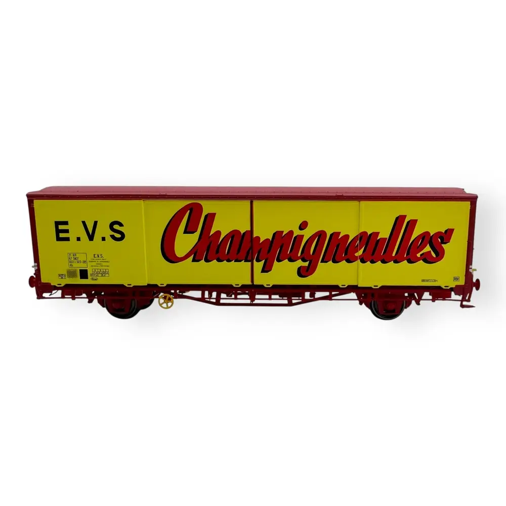 Wagon couvert EVS Hs, jaune/rouge, parois planes "CHAMPIGNEULLES" - LS Models 30689 - HO 1/87 - SNCF - Ep IV - 2R - 3