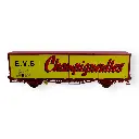 Wagon couvert EVS Hs, jaune/rouge, parois planes "CHAMPIGNEULLES" - LS Models 30689 - HO 1/87 - SNCF - Ep IV - 2R - 3