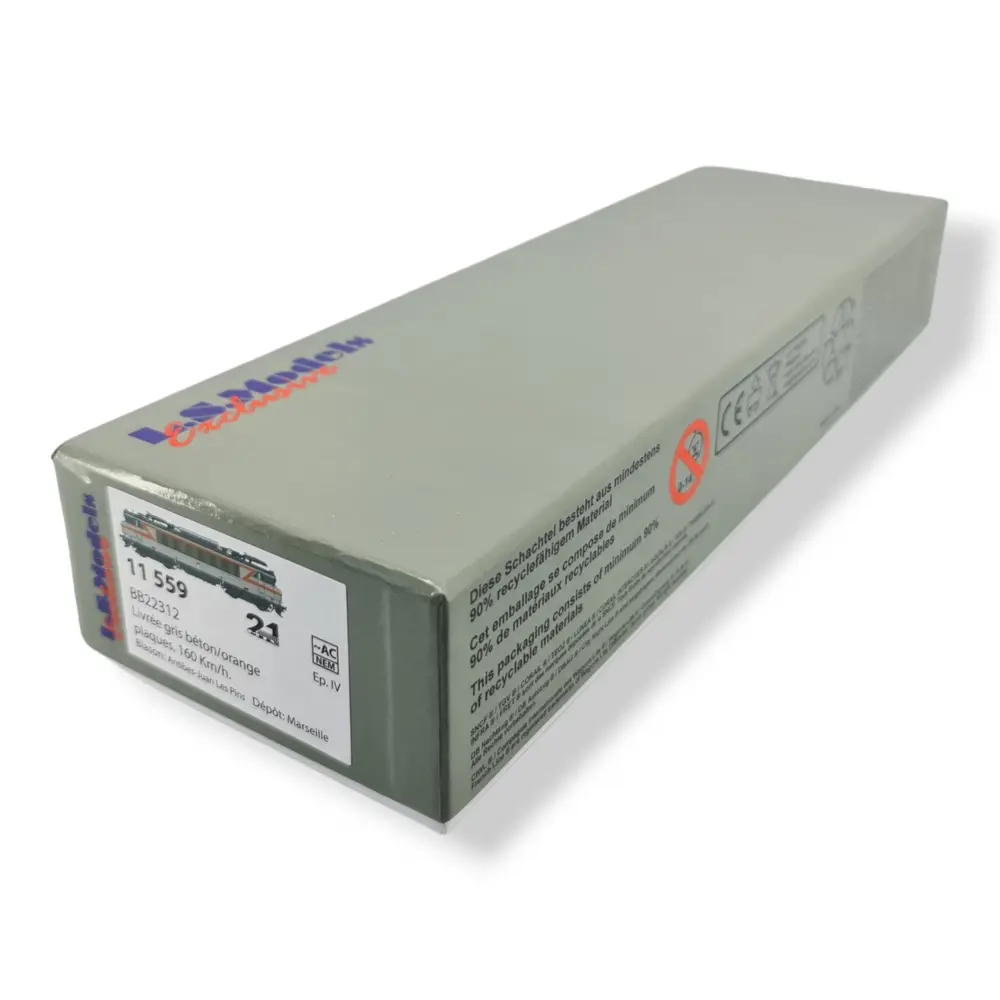 Locomotive électrique BB22312 AC LS MODELS 11559 - HO 1/87 - SNCF EP IV - 4