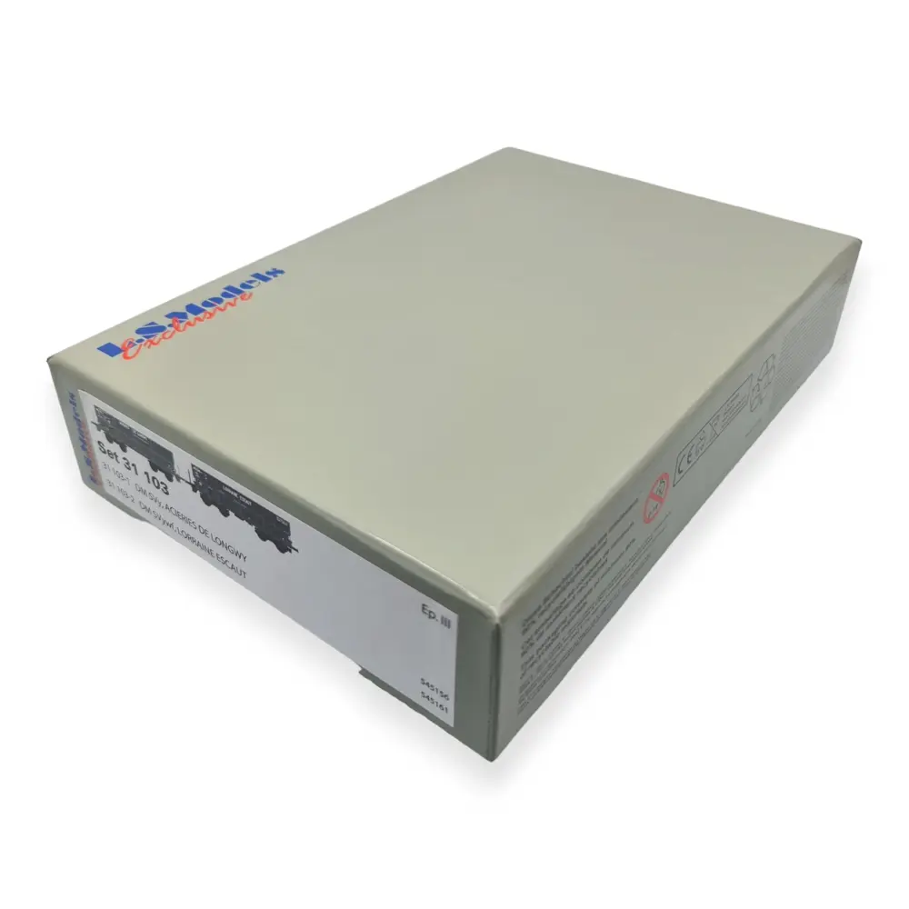 Set de 2 wagons minerais DM LS Models 31103 - HO : 1/87 - SNCF - EP III - 4