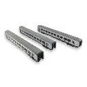 Set 3 Voitures VTU TER Rhône-Alpes - LS MODELS 41202 - HO 1/87 - SNCF - EP VI - 2