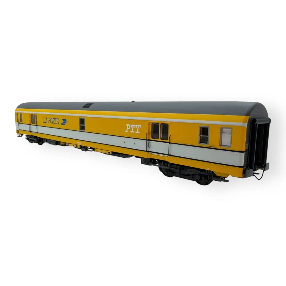 Voiture postale PA UIC livrée jaune/blanche toit gris, bogies Y24X - LS Models 40429 - HO 1/87 - SNCF - Ep IV - 2R - 2