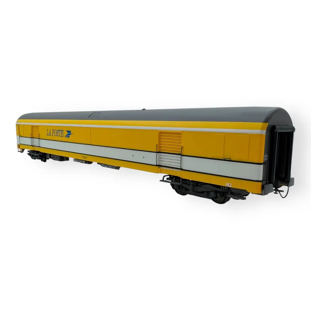 Voiture postale PE UIC livrée jaune/blanche toit gris, bogies Y24X - LS Models 40448 - HO 1/87 - SNCF - Ep V - 2R - 2