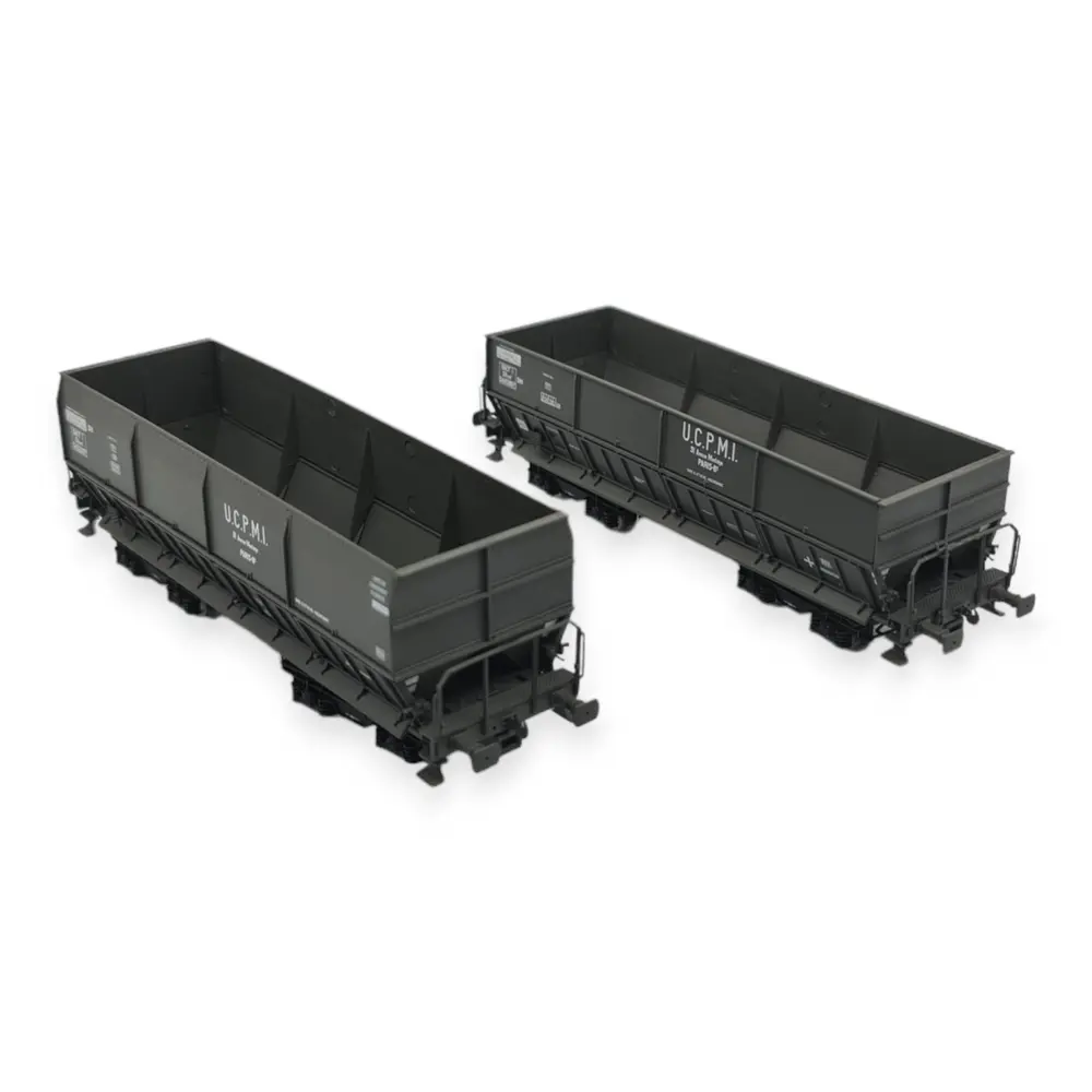 Set de 2 wagons trémies "U.C.P.M.I." - LS Models 31107 - HO : 1/87 - SNCF - EP V - 2