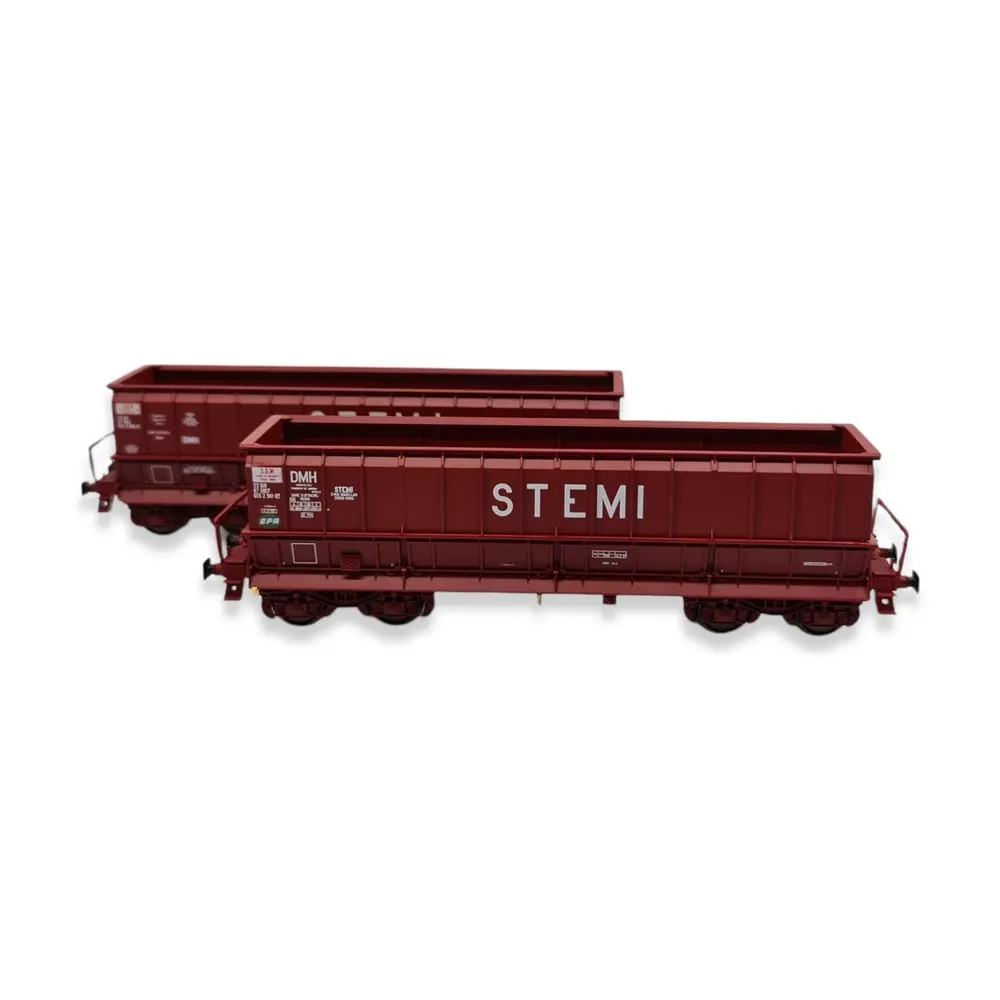 Set de 2 wagons tombereaux DMH Stemi - Ls Models 31117 - HO : 1/87 - SGW - EP V - 2