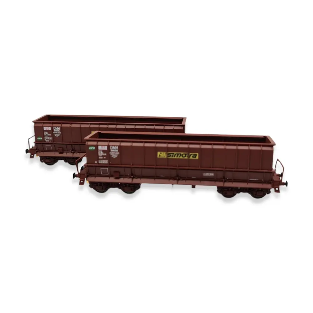 Set de 2 wagons tombereaux DMH Simotra - Ls Models 31116 - HO : 1/87 - SGW - EP V - 2