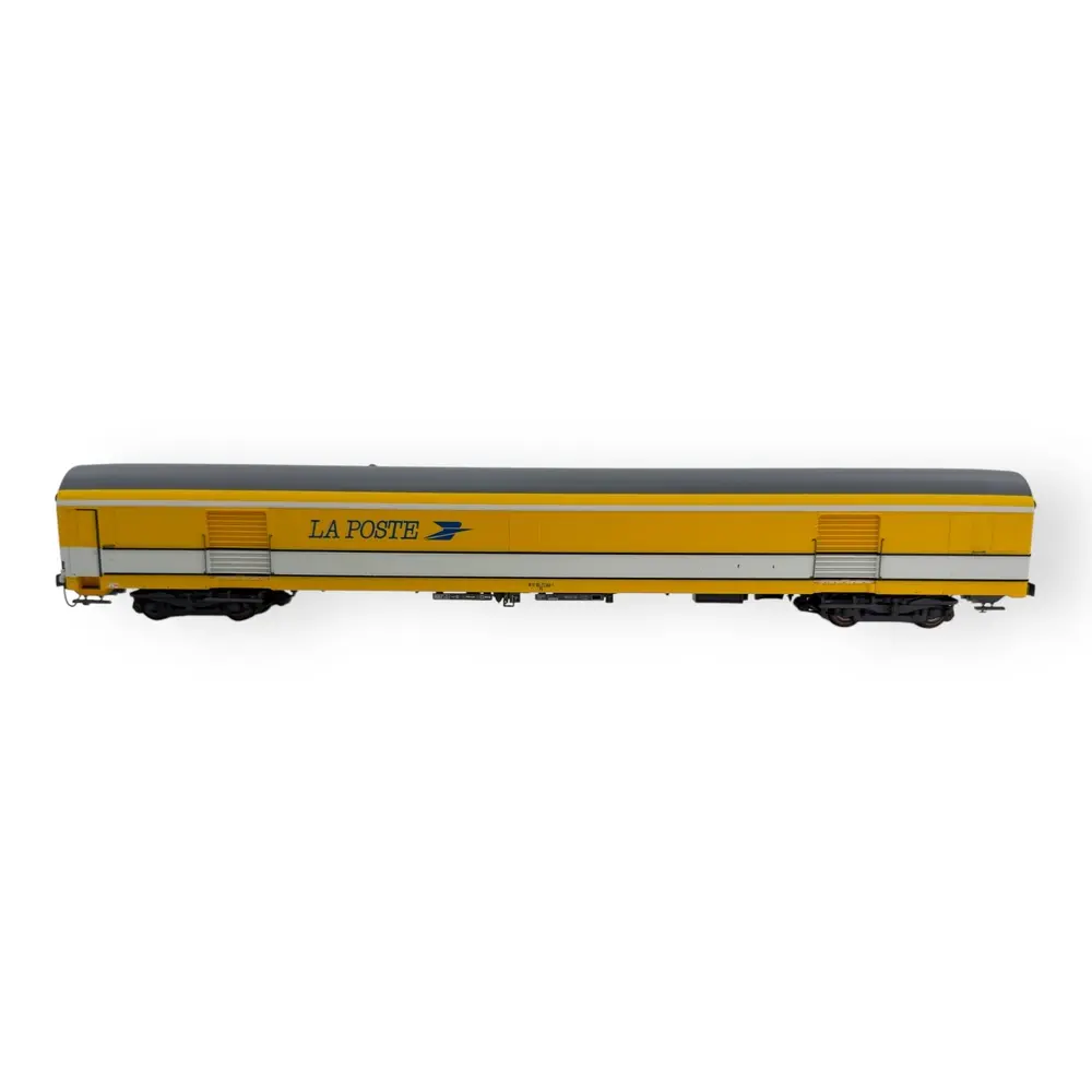 Voiture postale PE UIC livrée jaune/blanche toit gris, bogies Y24X - LS Models 40448 - HO 1/87 - SNCF - Ep V - 2R - 3