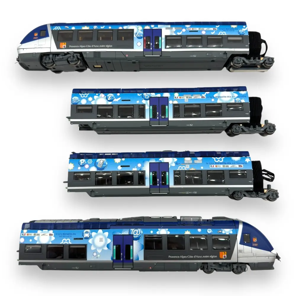 Autorail bimode AGC B 81621/81622 Paca Aix - LS Models 10392 - HO 1/87 - SNCF - Ep VI - Analogique - 2R - 3
