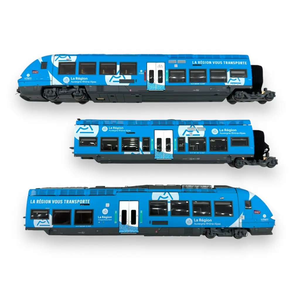 Autorail bimode AGC B81661 / B81662 Auvergne Rhône Alpes - LS Models 10089 - HO 1/87 - SNCF - Ep VI - Analogique - 2R - 3