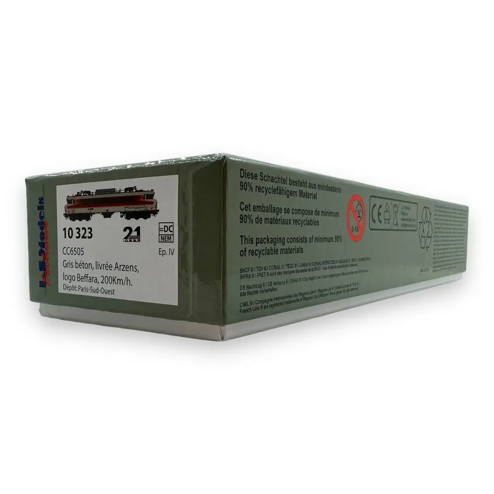 Locomotive Électrique CC 6505 - LS MODELS 10323 - HO 1/87 - SNCF - EP IV - Analogique - DC - 4