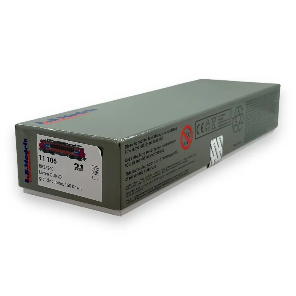 Locomotive électrique BB22240 - LS MODELS 11106 - EP VI - HO 1/87 - SNCF - DC - 4