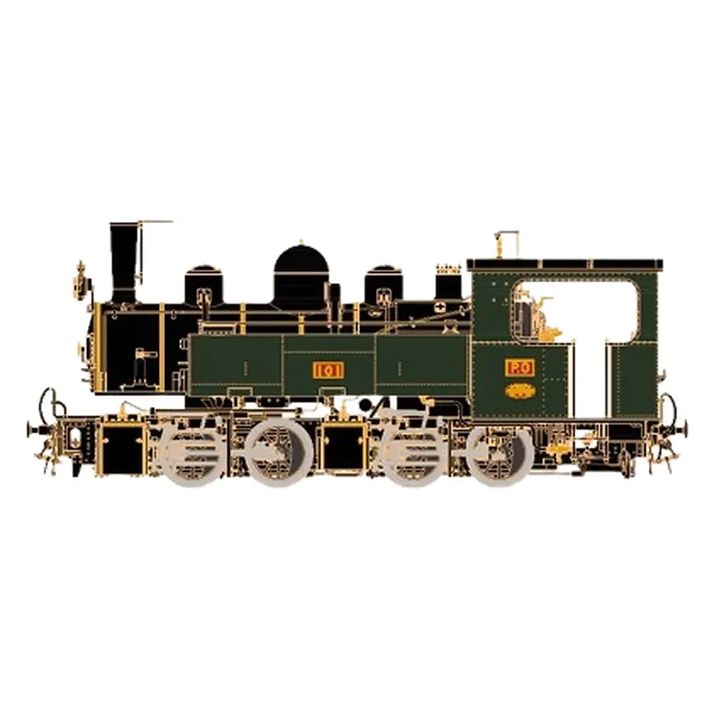 Locomotive à vapeur Mallet 020-020 LEMATEC HOM205.1 - HOm 1/87 - POC - 2