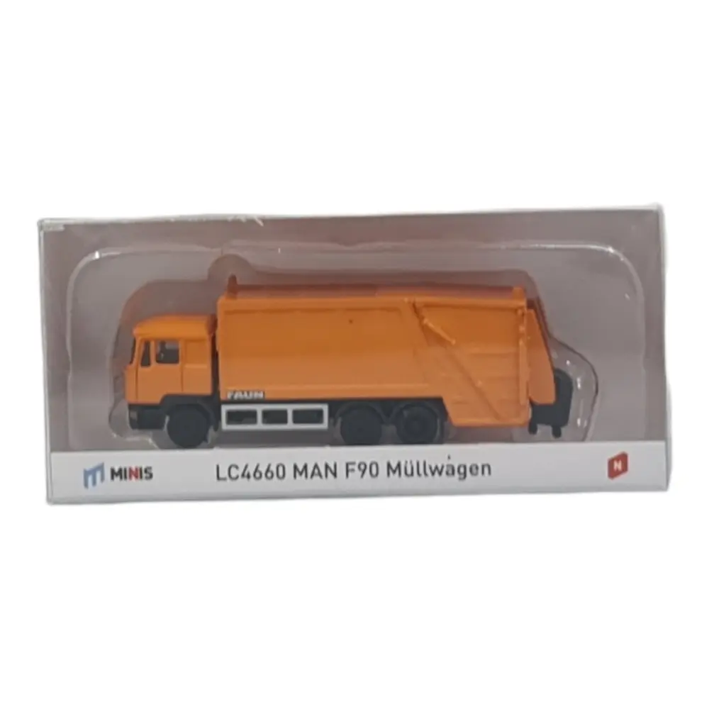 Camion poubelle MAN F90 - LEMKE LC4660 - N 1/160 - véhicule miniature - 3