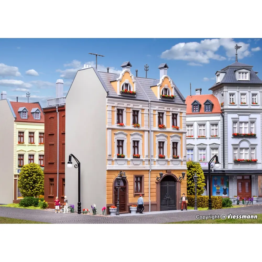 Maison de ville avec extension d'usine KIBRI 38389 - HO 1/87 - 3