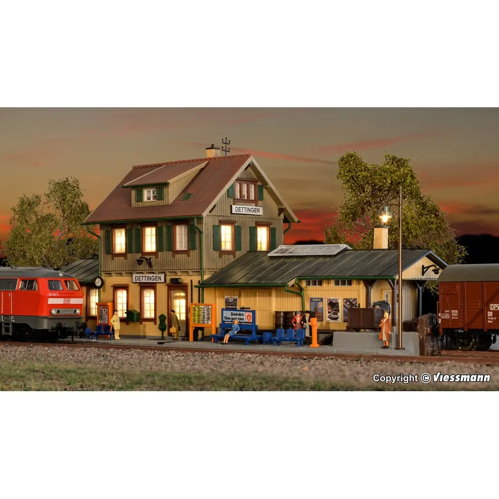 Gare "Dettingen" - KIBRI 39507 - HO 1/87 - 345 x 125 x 140 mm - 4