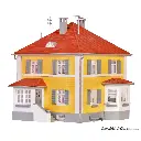 Immeuble/Maison résidentiel KIBRI 38178 - HO 1/87 120x145x125mm - 5