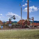 Installation ravitaillement de charbon avec grue à eau - Marron / noir - KIBRI 37434 - Échelle N 1/160ème - 120 x 40 x 79 mm - 5