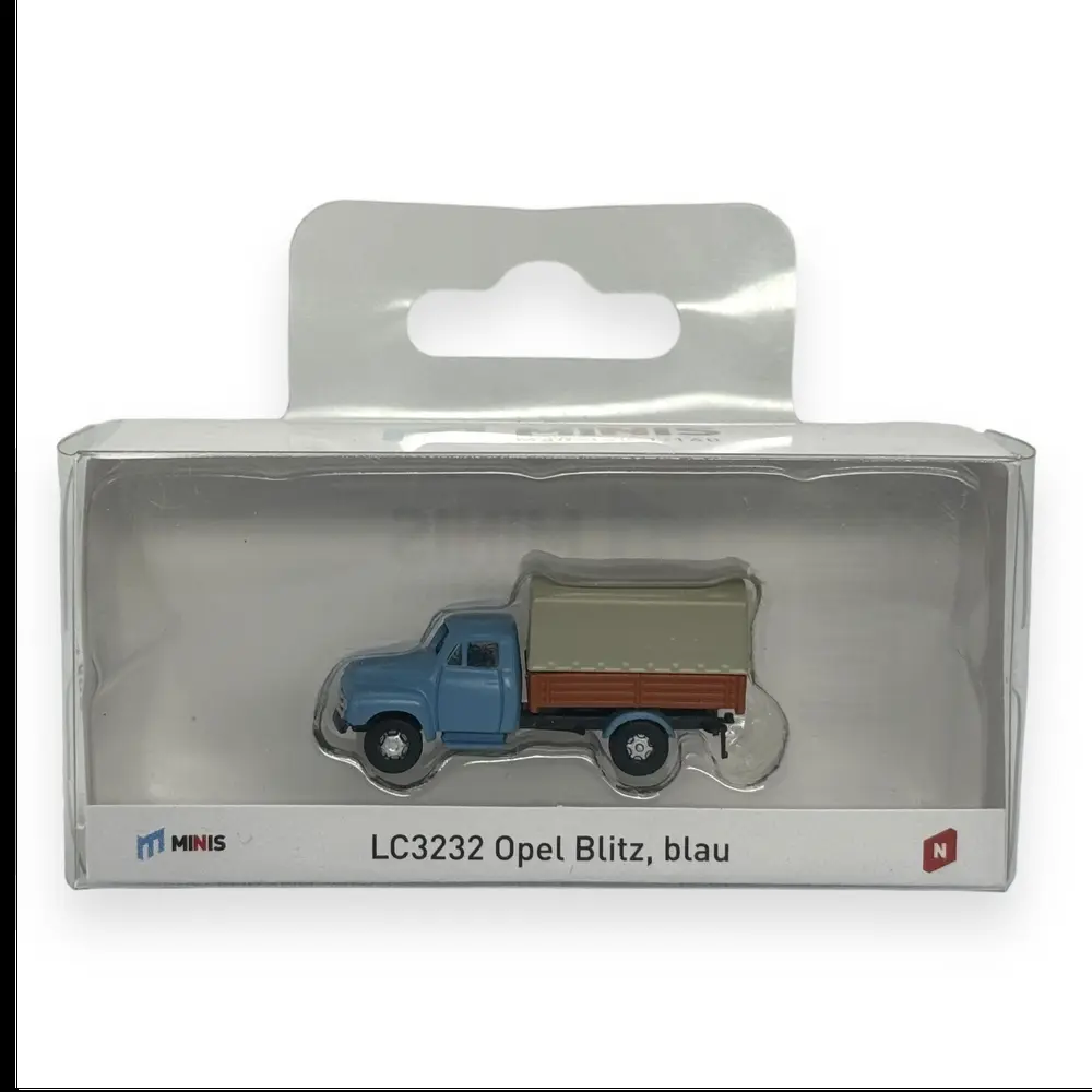 Camionnette - LEMKE 3232 - Opel Blitz - Échelle N 1/160 - EP II / III - Bleu - 3