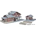 Gare "Oberried" et petit bâtiment - KIBRI 39370 - HO 1/87 - 610 x 160 x 139 mm - 2