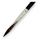 Pinceau plat N°04 en poil de martre kolinsky, virole en argent, manche court - Kolibri 1788/04 - 2