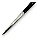 Pinceau N°02 de retouche pour aquarelle, en poil de martre Kolinsky, virole argenté, manche court - Kolibri 0087/02 - 2