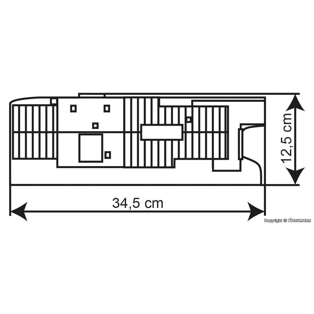 Gare "Dettingen" - KIBRI 39507 - HO 1/87 - 345 x 125 x 140 mm - 5