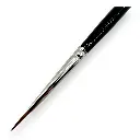 Pinceau N°0 pour aquarelle en poil de martre rouge, virole argentée, manche court - Kolibri 0088/0 - 2