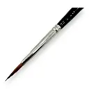 Pinceau N°02 pour aquarelle en poil de martre rouge, virole argentée, manche court - Kolibri 0088/02 - 2