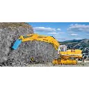 Pelleteuse "LIEBHERR" avec burin de démolition et cage de protection - 3