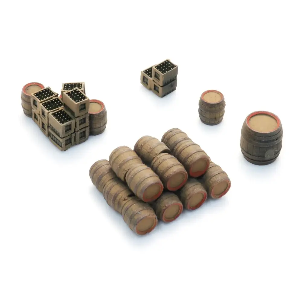 Tonneaux de bière en bois, prêt à l'emploi - Artitec 312.044 - TT 1/120 - 2