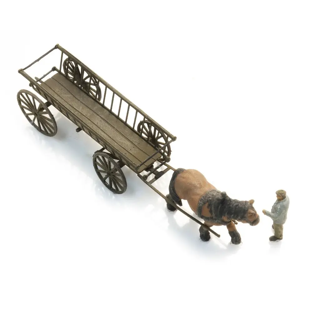 Chariot à foin vide avec figurine - ARTITEC 316.144 - N 1/160 - 3