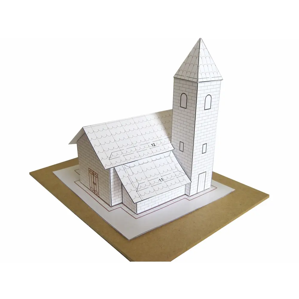 Kit de construction en céramique pour église alpine - Keranova 30224 - HO 1/87 - 7