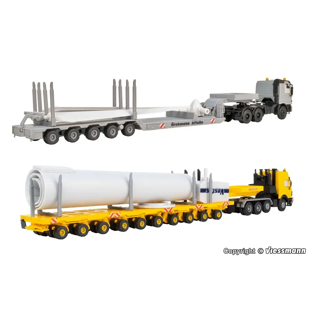 Convoi de camions transport d'éoliennes KIBRI 13520 - HO 1/87 - 3