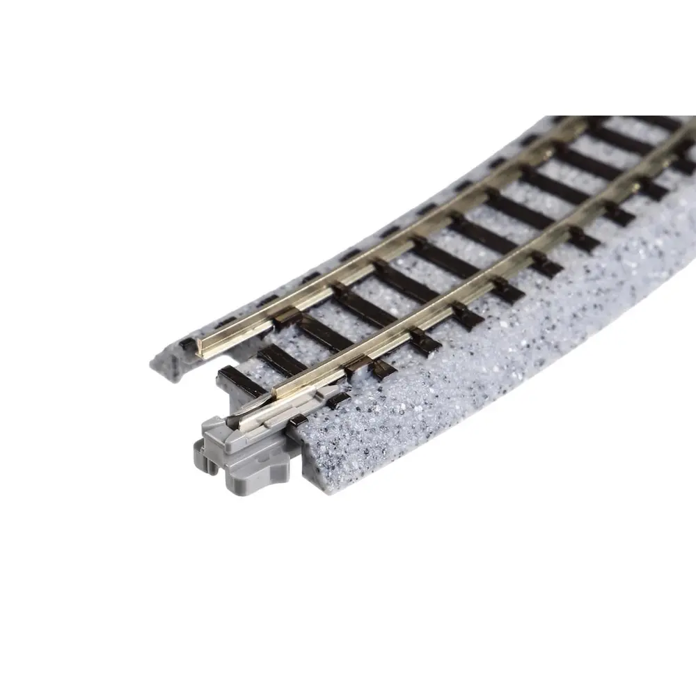 4 rails incurvés Unitrack (R249-15) 15 degrés - Kato 20-101 - HO 1/87 - 3