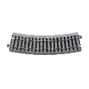 4 rails incurvés Unitrack (R370-22.5) 22,5 degrés - Kato 2-280 - HO 1/87 - 2