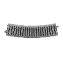 4 rails incurvés Unitrack (R430-22.5) 22,5 degrés - Kato 2-260 - HO 1/87 - 2