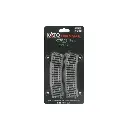 4 rails incurvés Unitrack (R370-22.5) 22,5 degrés - Kato 2-280 - HO 1/87 - 4