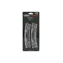 4 rails incurvés Unitrack (R490-22.5) 22,5 degrés - Kato 2-270 - HO 1/87 - 4