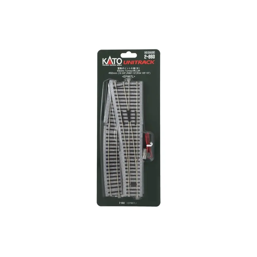 Aiguillage électrique gauche Unitrack (EP867L) - Kato 2-860 - HO 1/87 - 5