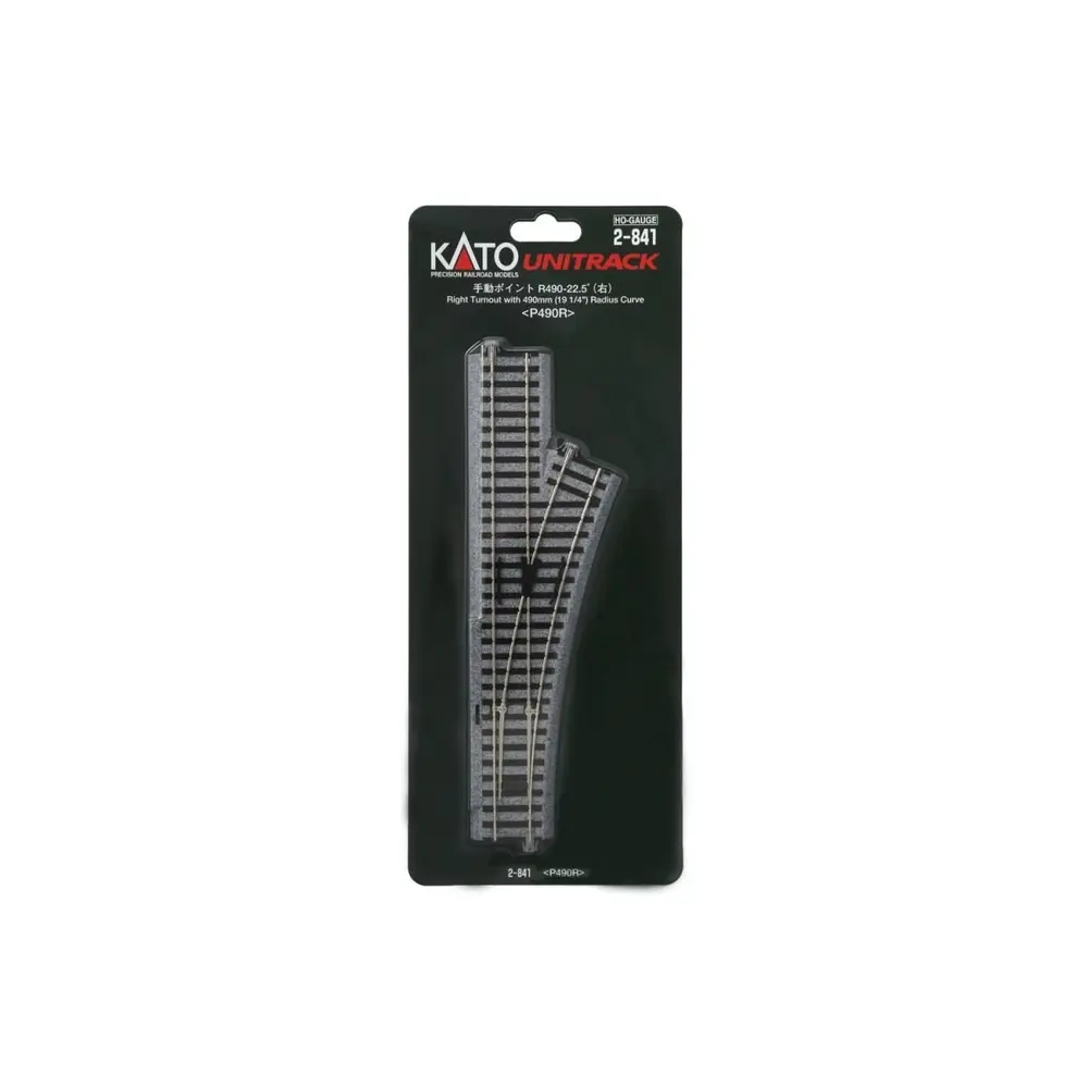 Aiguillage à droite Unitrack (HP490R) - Kato 2-841 - HO 1/87 - 3
