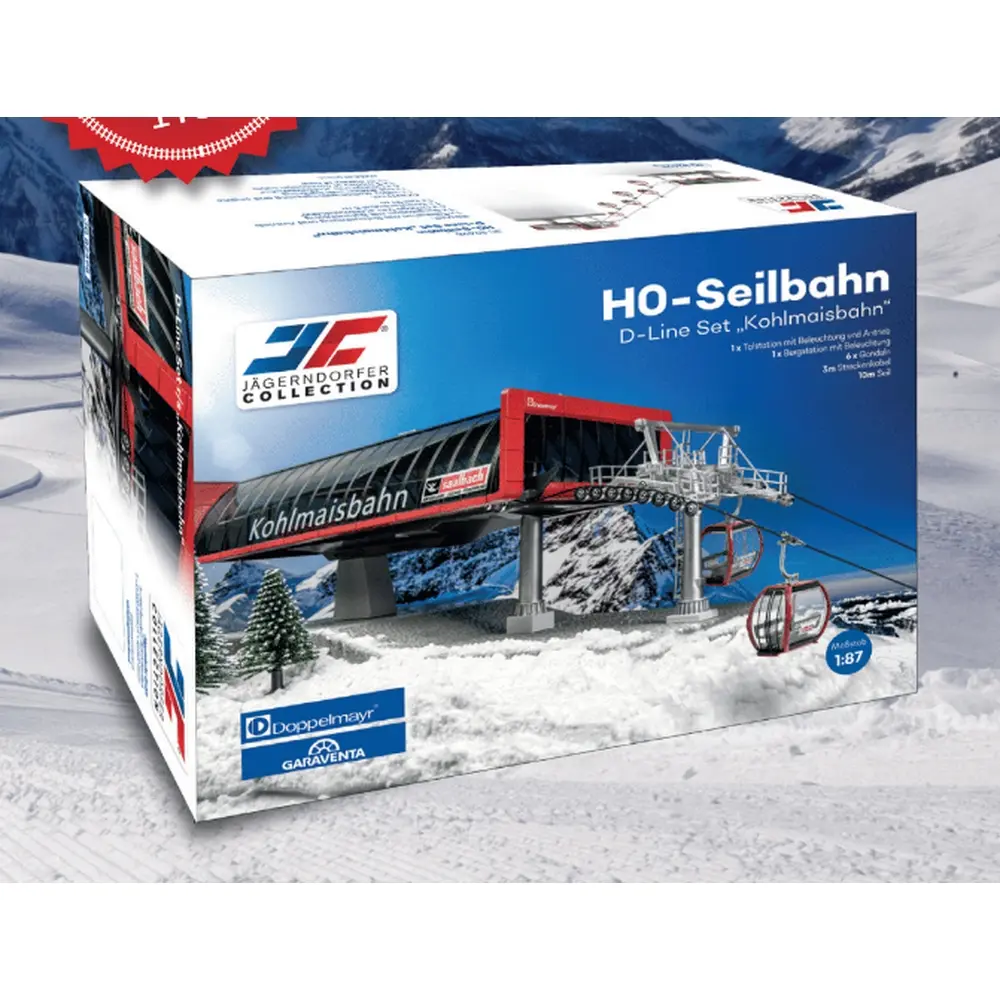 Set de 2 stations téléphériques "Kohlmaisbahn" Jägerndorfer JC82498 - HO 1/87 - 2