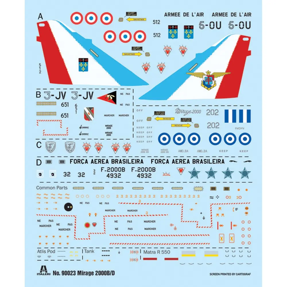 Avion de chasse Mirage 2000 B/D - Italeri 90023 - 1/72 - 3