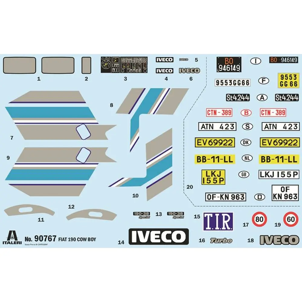 Camion IVECO 190.38 COWBOY - Italeri 90767 - 1/24  - 4