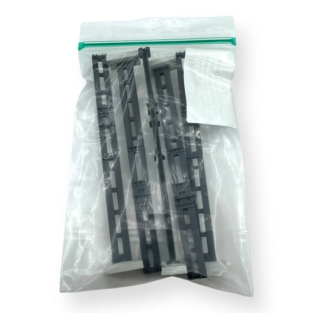 5 mâts lourds montés pour portiques rigides 25kV - JV et Disque rouge 204M - HO 1/87 - 2