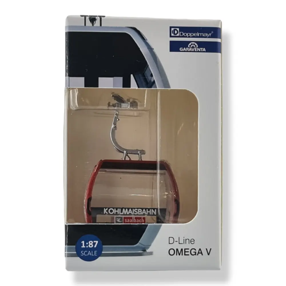 Télécabine Omega V10 rouge "Kohlmaisbahn" Jägerndorfer 82553 HO - 3