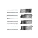4 Rails droits auxiliaires d'aiguillage Unitrack (S97) 97 mm - Kato 2-192 - HO 1/87  - 2