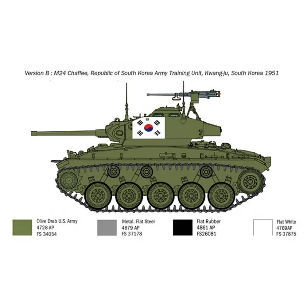 Véhicule militaire - Char d'assaut M24 Chaffee "Guerre de Corée" - ITALERI 6587 - 1/35 - 8