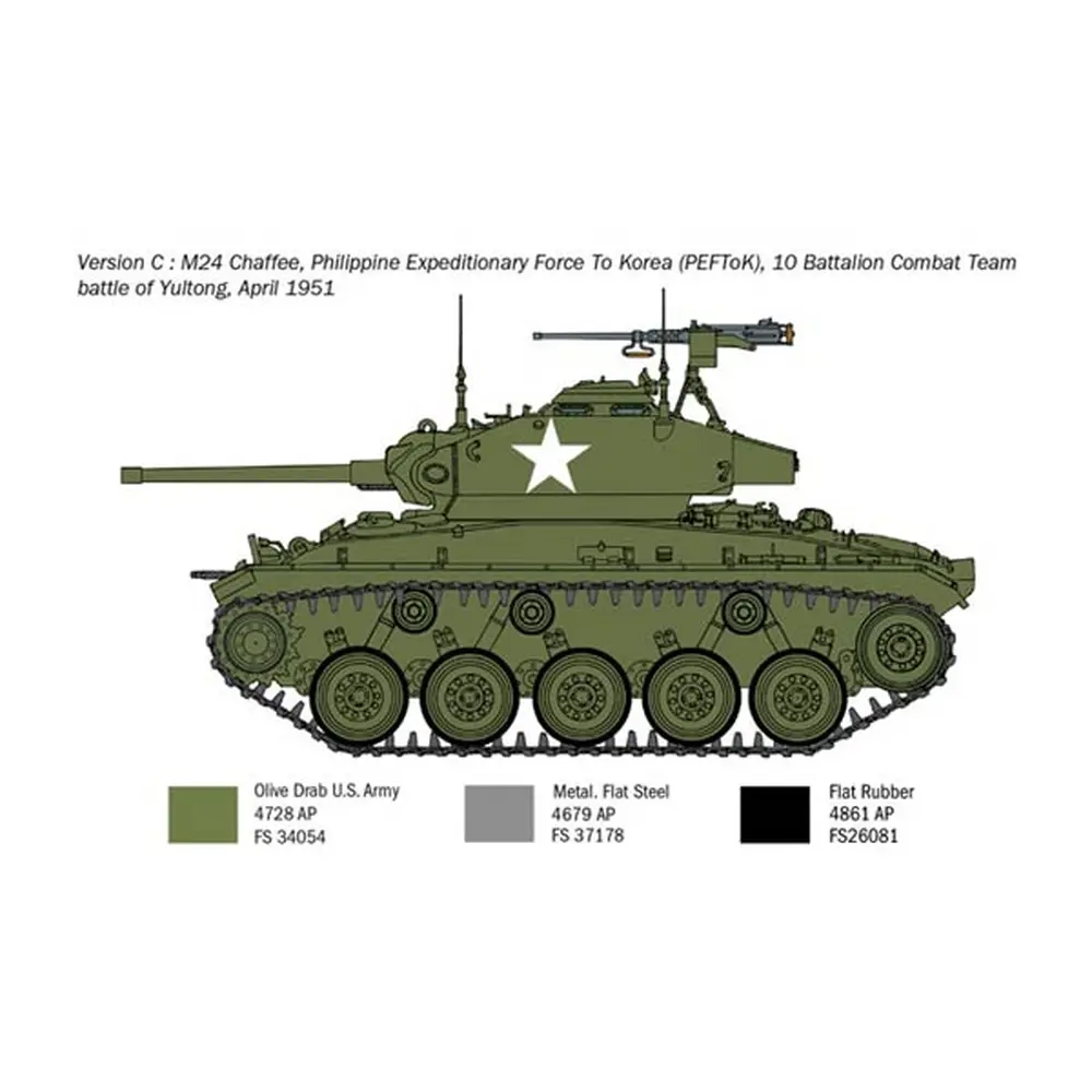 Véhicule militaire - Char d'assaut M24 Chaffee "Guerre de Corée" - ITALERI 6587 - 1/35 - 9