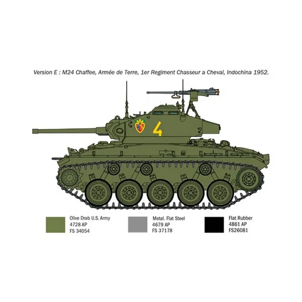 Véhicule militaire - Char d'assaut M24 Chaffee "Guerre de Corée" - ITALERI 6587 - 1/35 - 2