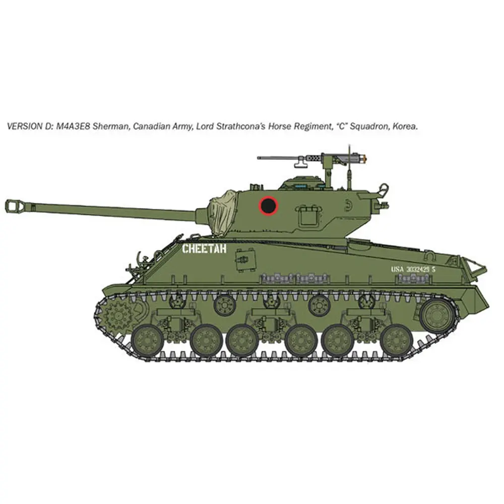 Véhicule militaire - M4A3E8 Sherman Guerre de Corée - ITALERI 6586 - 1/35 - 5